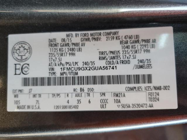2016 FORD ESCAPE SE  