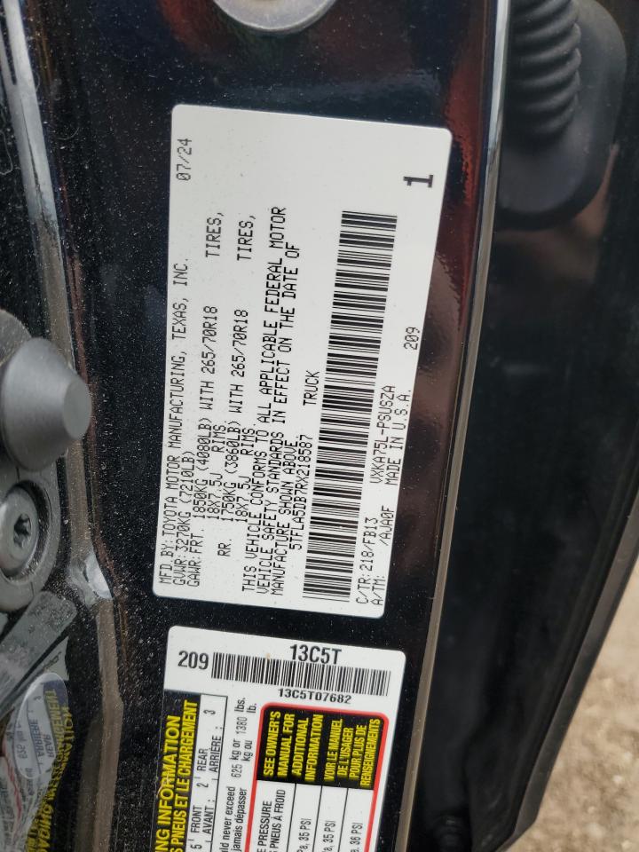 2024 Toyota Tundra Crewmax Sr VIN: 5TFLA5DB7RX218587 Lot: 64274175