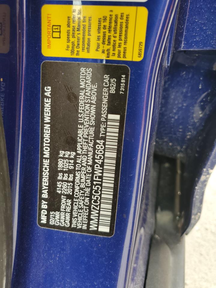 WMWZC5C51FWP45684 2015 Mini Cooper S Countryman