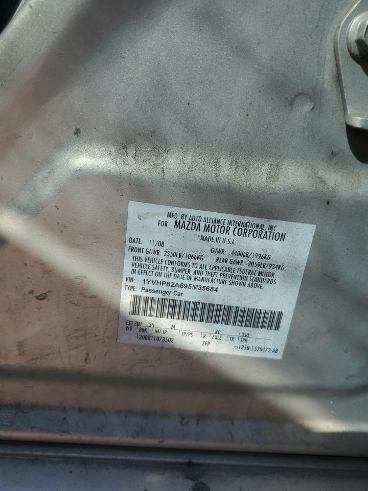 2009 Mazda 6 I VIN: 1YVHP82A895M35684 Lot: 64290435