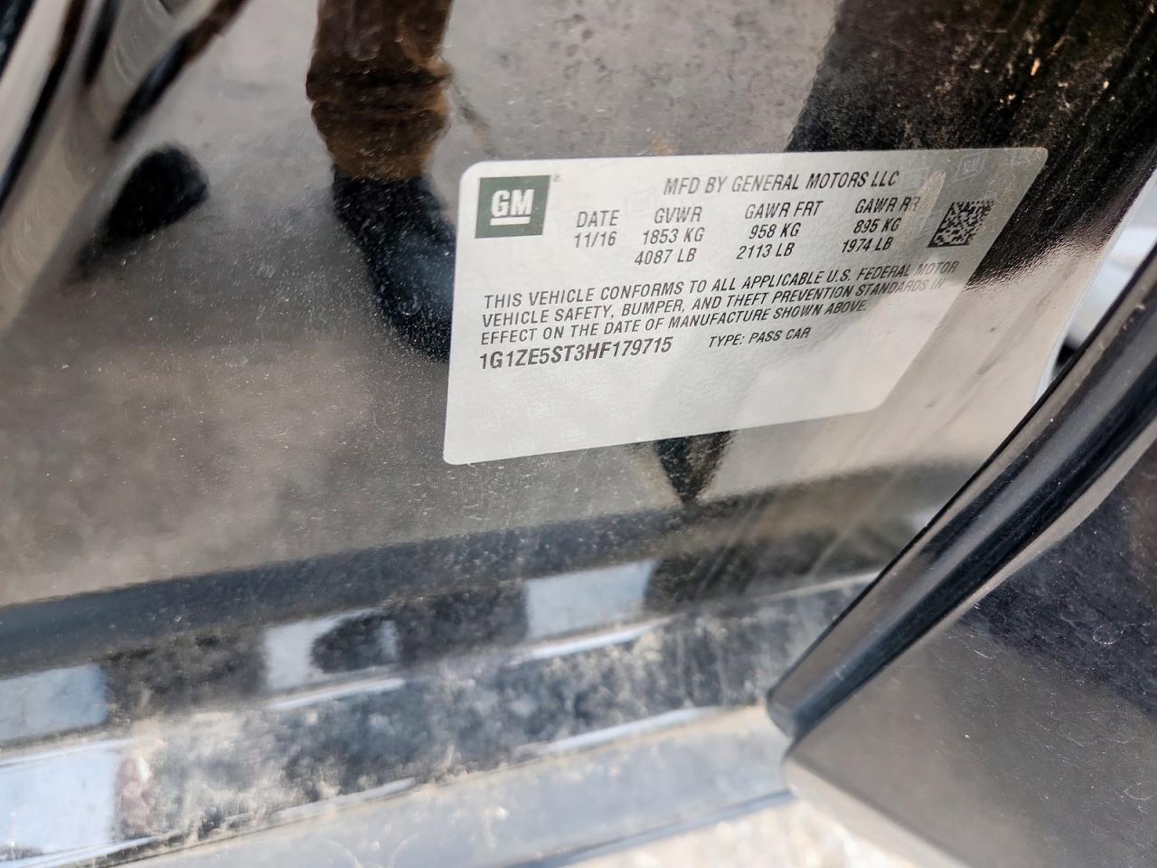 1G1ZE5ST3HF179715 2017 Chevrolet Malibu Lt