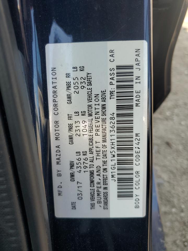 2017 Mazda 6 Grand Touring VIN: JM1GL1W5XH1136284 Lot: 63848455