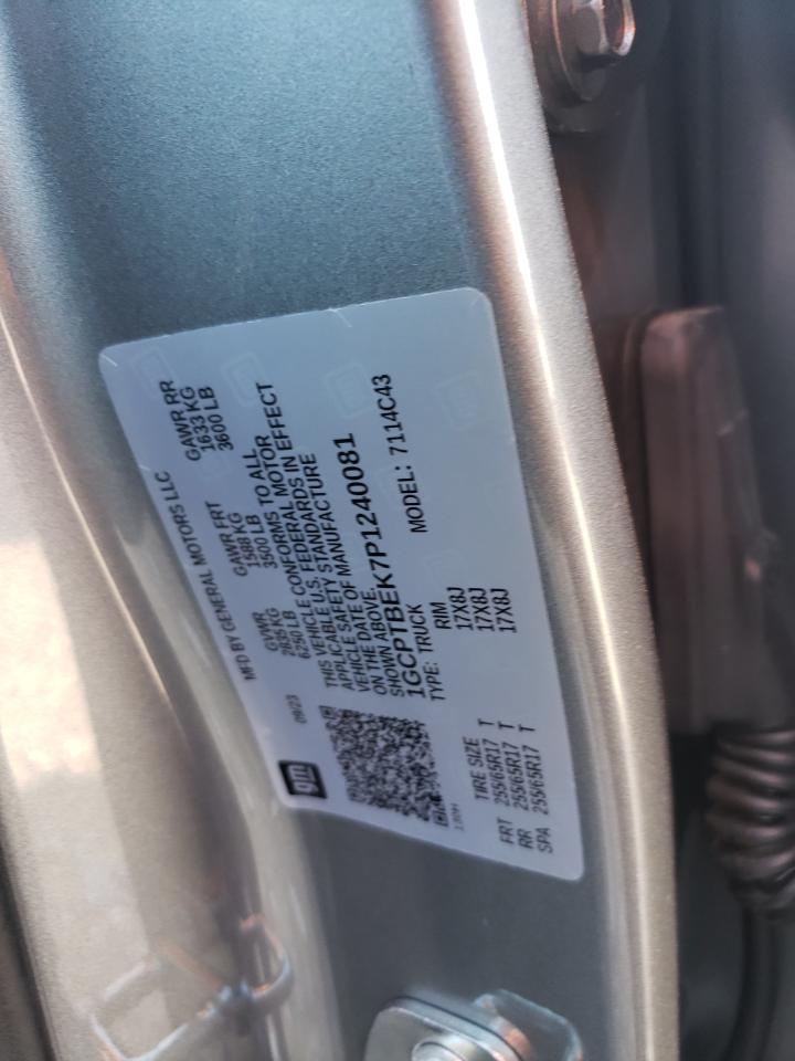 2023 Chevrolet Colorado VIN: 1GCPTBEK7P1240081 Lot: 87074965