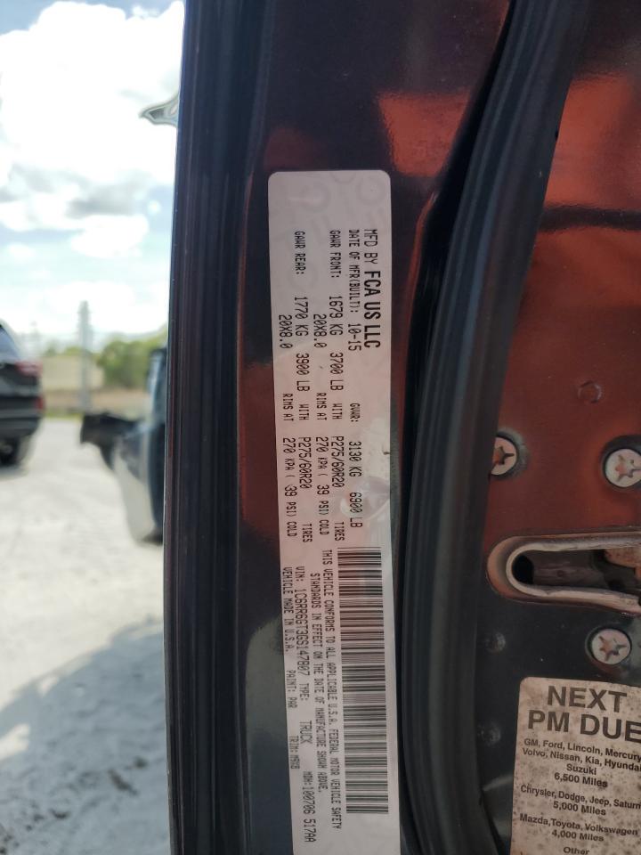 2016 Ram 1500 Slt VIN: 1C6RR6GT3GS147807 Lot: 67099305