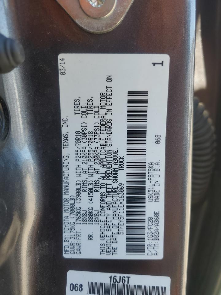2014 Toyota Tundra Crewmax Sr5 VIN: 5TFEY5F11EX163069 Lot: 64510905