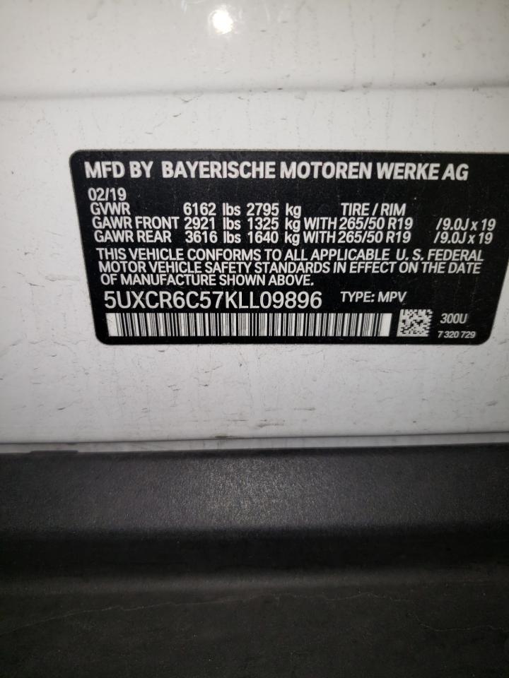 2019 BMW X5 xDrive40I VIN: 5UXCR6C57KLL09896 Lot: 65659565