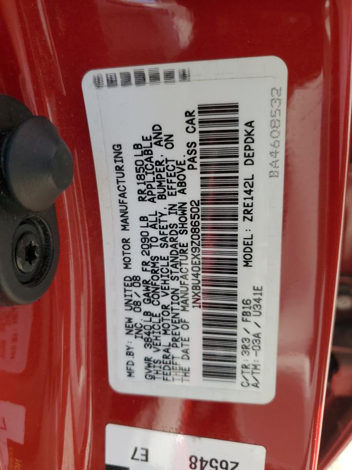 2009 Toyota Corolla Base VIN: 1NXBU40EX9Z086502 Lot: 64844065