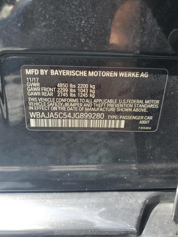 2018 BMW 530 I VIN: WBAJA5C54JG899280 Lot: 64126015