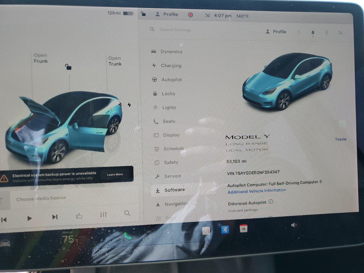 2022 Tesla Model Y VIN: 7SAYGDEE0NF354347 Lot: 64812025