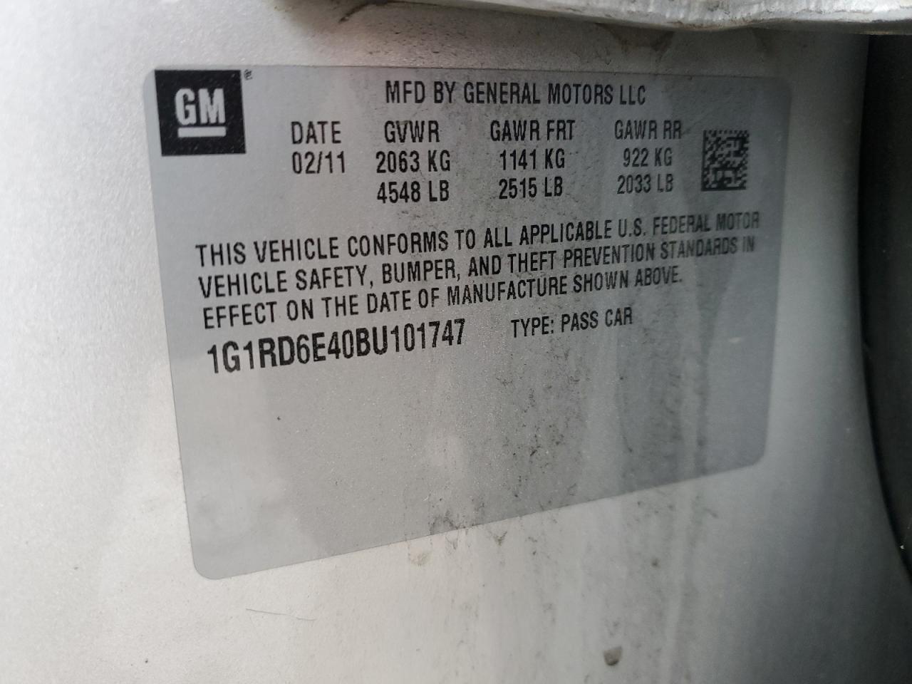 1g1rd6e40bu101747 1G1RD6E40BU101747 2011 Chevrolet Volt