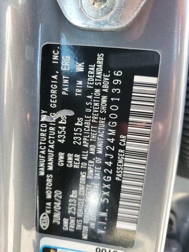 2021 Kia K5 Lx VIN: 5XXG24J24MG001396 Lot: 63397025