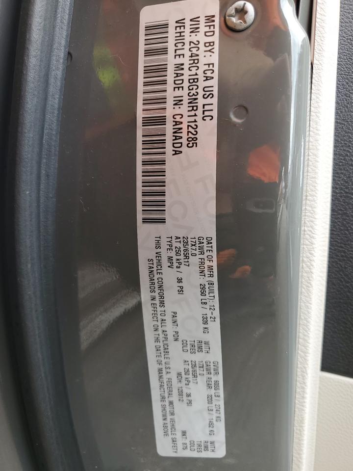 2022 Chrysler Pacifica Touring L VIN: 2C4RC1BG3NR112285 Lot: 64292685