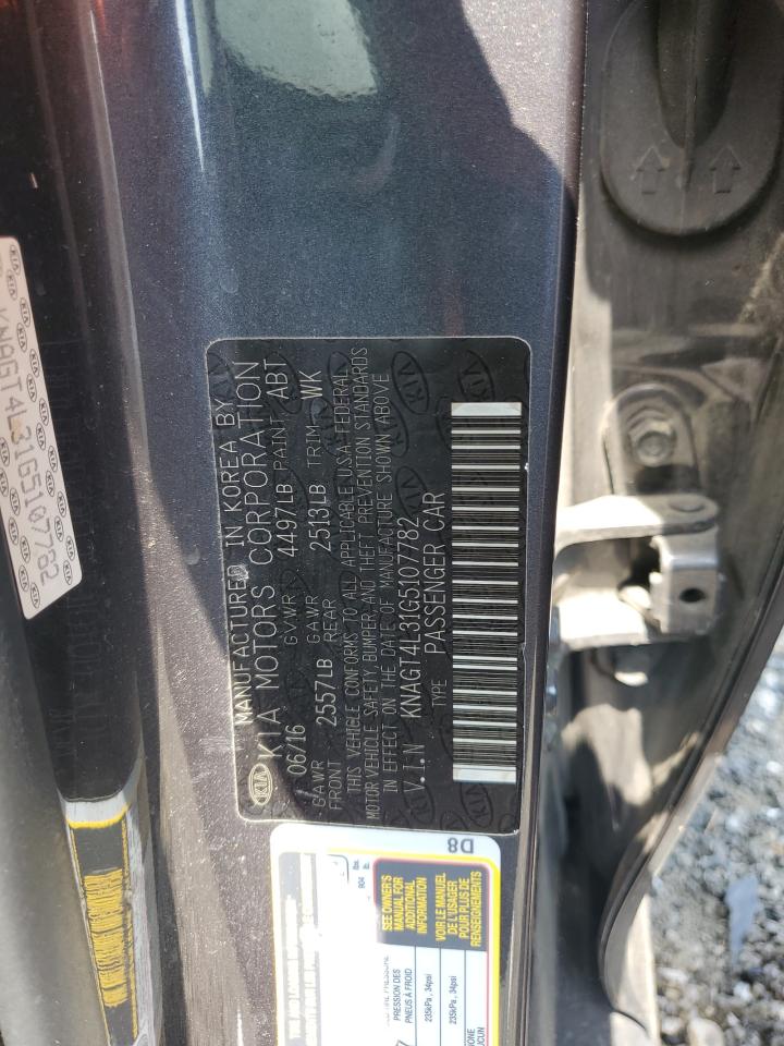 knagt4l31g5107782 KNAGT4L31G5107782 2016 Kia Optima Lx