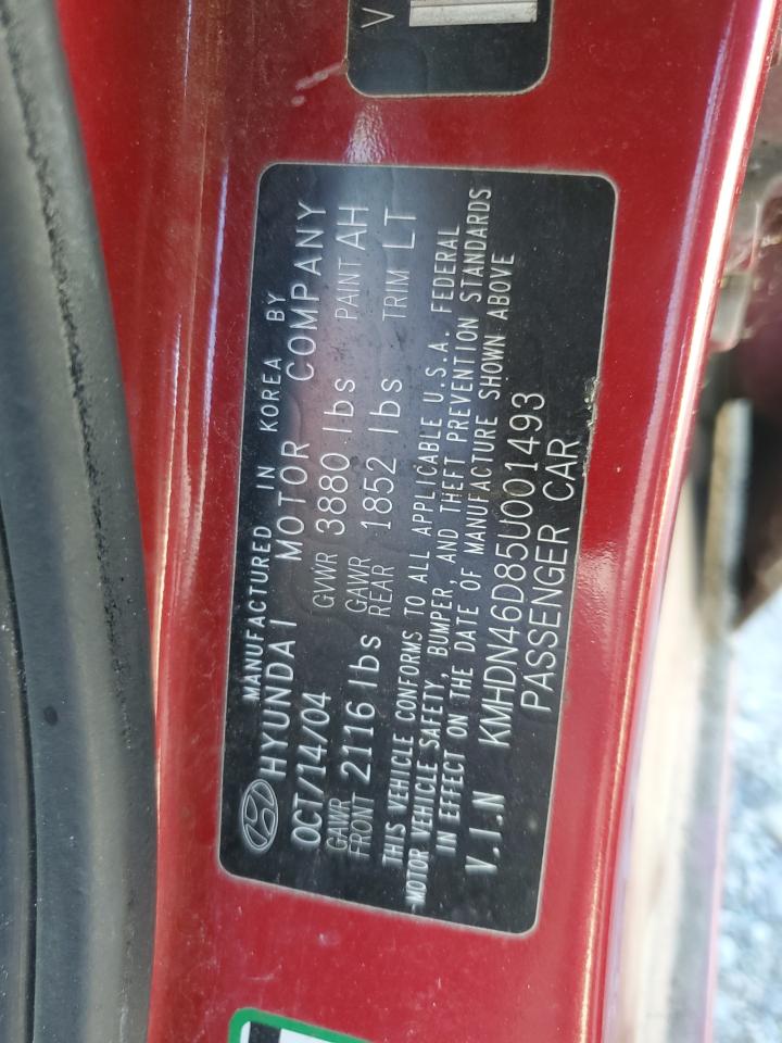 kmhdn46d85u001493 KMHDN46D85U001493 2005 Hyundai Elantra Gls