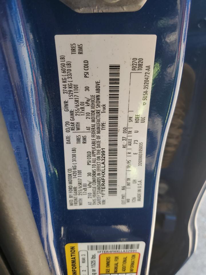 2020 Ford Ranger Xl VIN: 1FTER4FHXLLA32991 Lot: 63331085