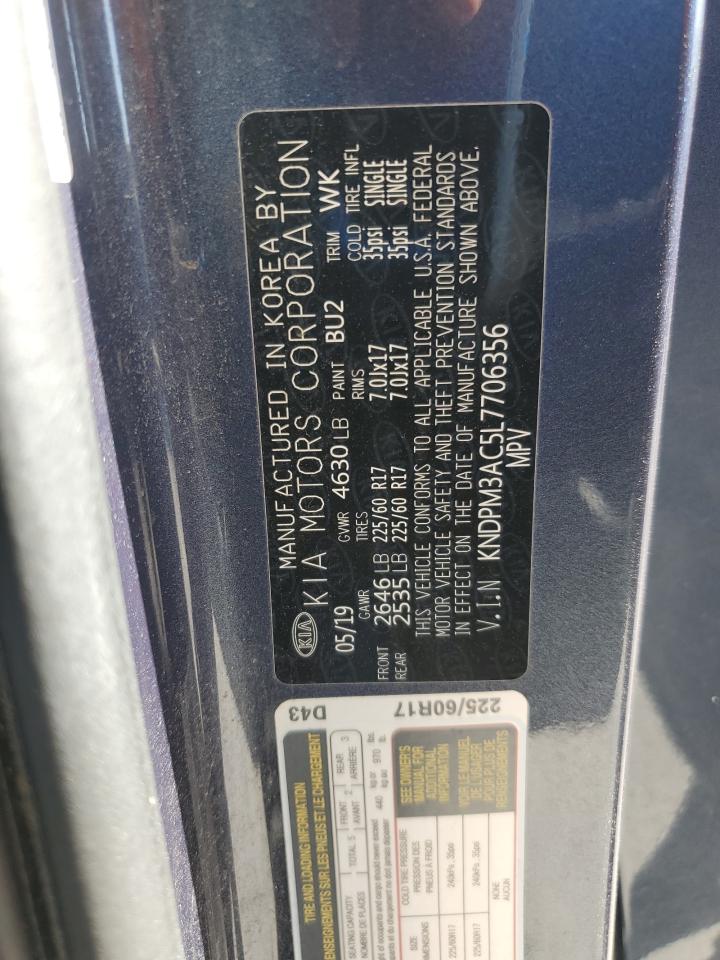 2020 Kia Sportage Lx VIN: KNDPM3AC5L7706356 Lot: 66284795