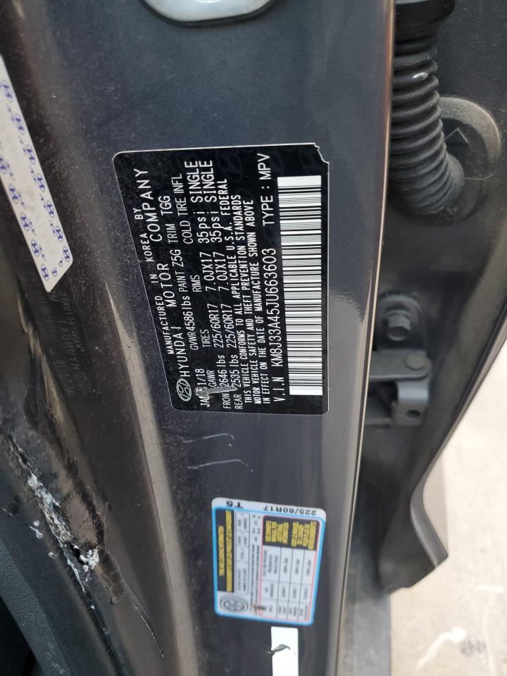 2018 Hyundai Tucson Sel VIN: KM8J33A45JU663603 Lot: 64546255