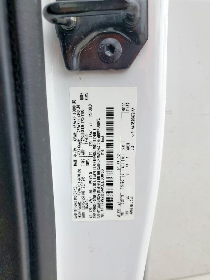2019 Ford F250 Super Duty VIN: 1FT7W2B66KEE83056 Lot: 64886205