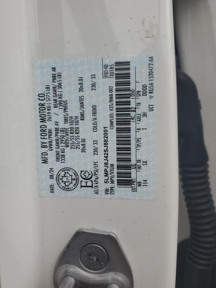 2025 Lincoln Nautilus Premiere VIN: 5LMPJ8J42SJ882001 Lot: 66472505