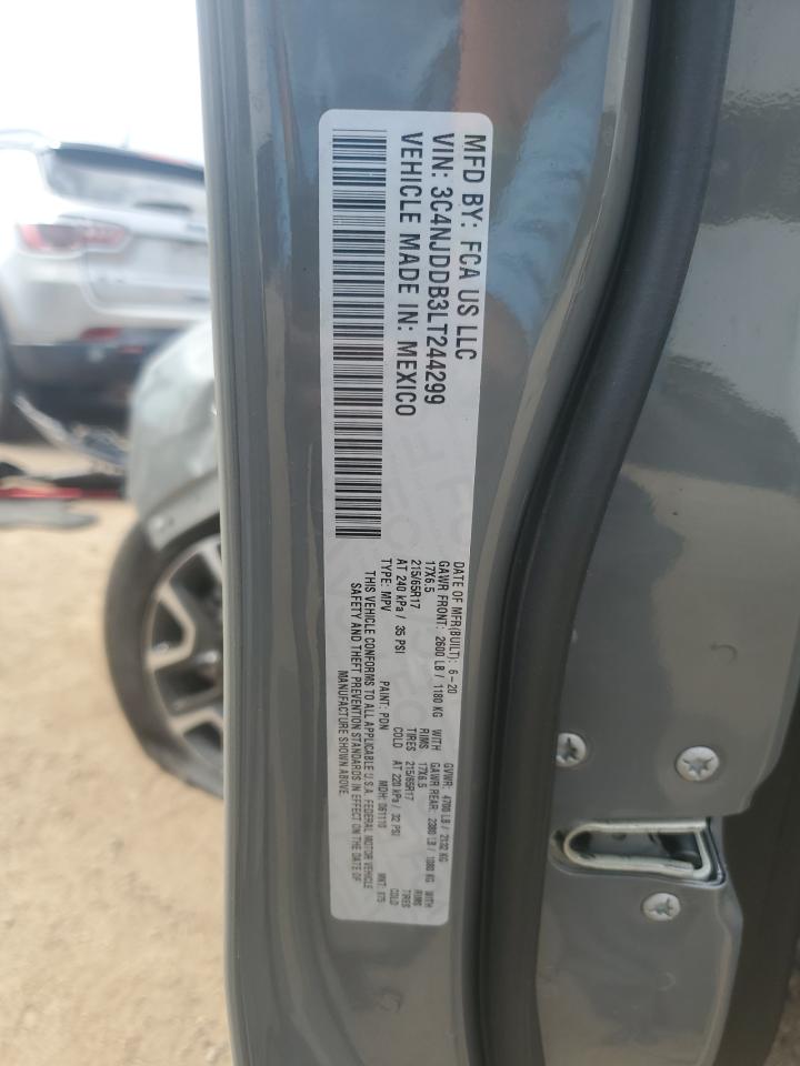 2020 Jeep Compass Trailhawk VIN: 3C4NJDDB3LT244299 Lot: 65288395