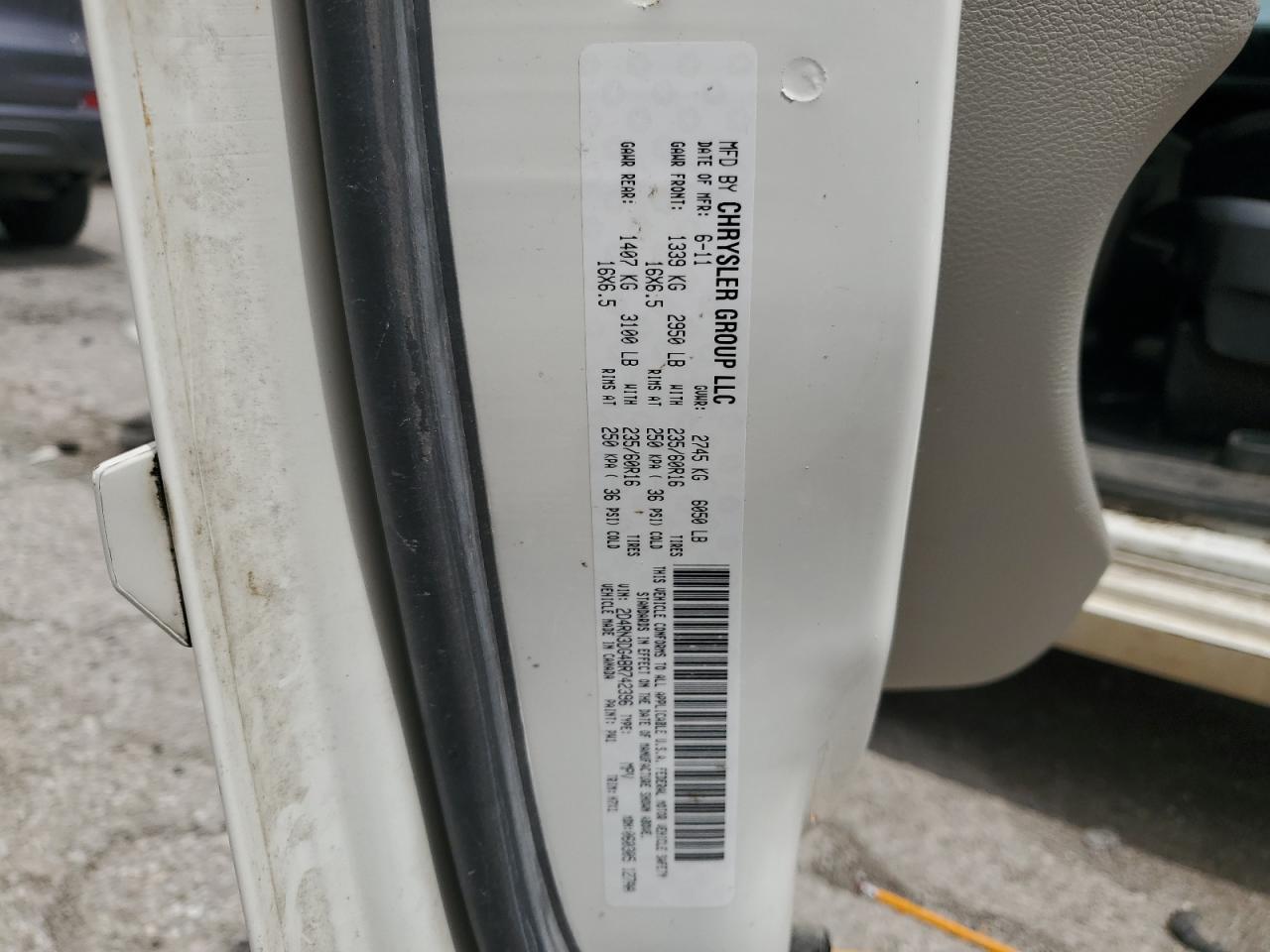 2011 Dodge Grand Caravan Mainstreet VIN: 2D4RN3DG4BR742396 Lot: 65004915