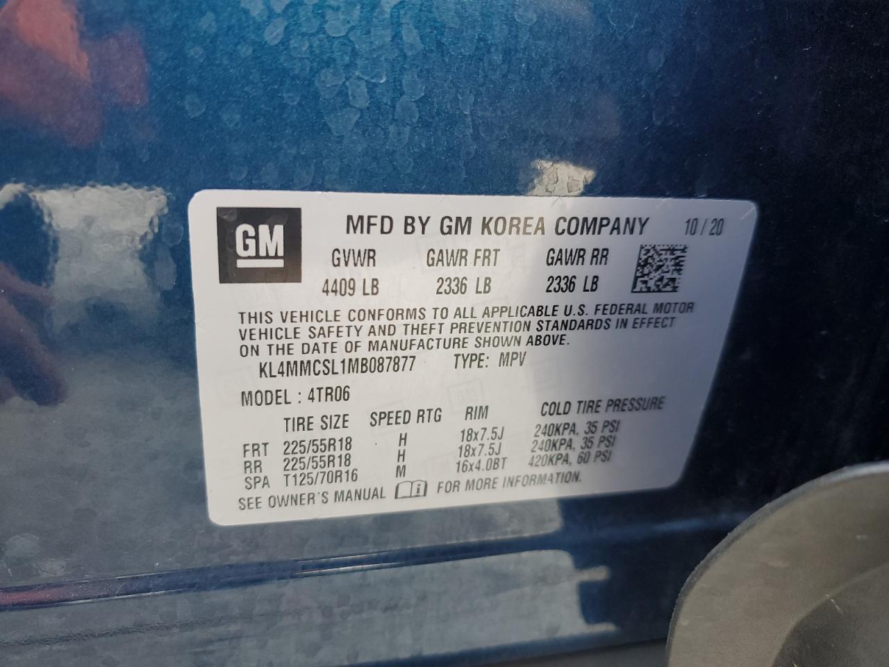 2021 Buick Encore Gx Preferred VIN: KL4MMCSL1MB087877 Lot: 64544655