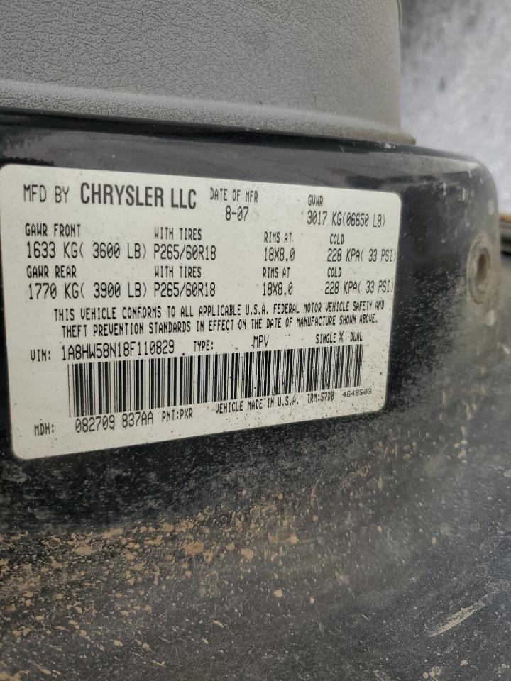2008 Chrysler Aspen Limited VIN: 1A8HW58N18F110829 Lot: 63482825