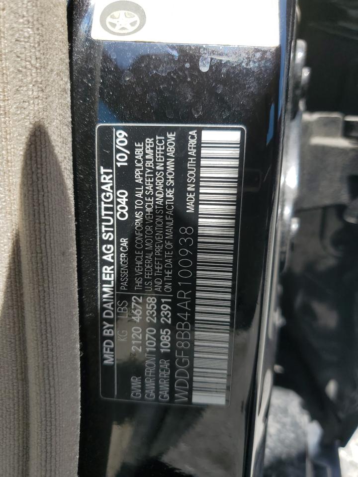 2010 Mercedes-Benz C 300 4Matic VIN: WDDGF8BB4AR100938 Lot: 63770755