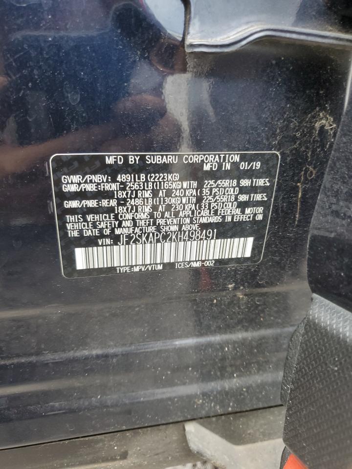 2019 Subaru Forester Sport VIN: JF2SKAPC2KH498491 Lot: 64377555