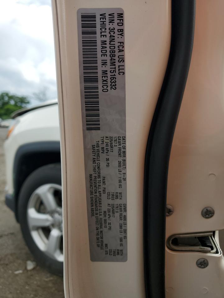 2021 Jeep Compass Latitude VIN: 3C4NJDBB4MT516332 Lot: 64279265