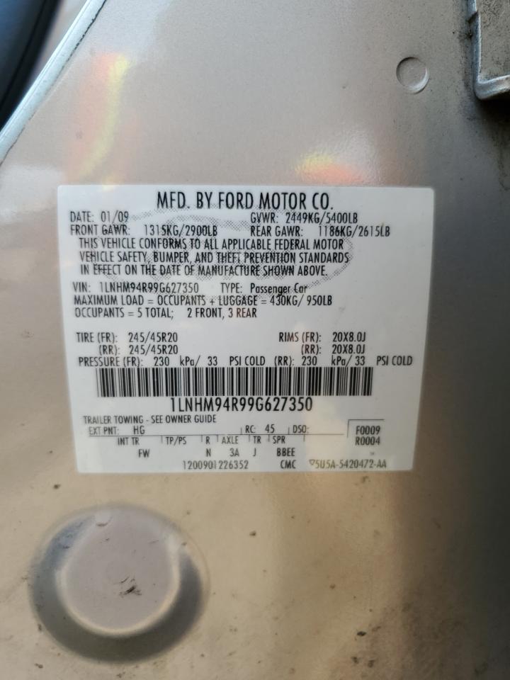 1LNHM94R99G627350 2009 Lincoln Mks