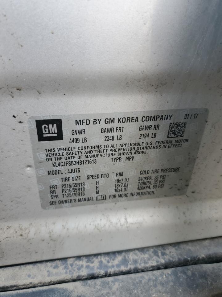 2017 Buick Encore Preferred Ii VIN: KL4CJFSB3HB121613 Lot: 66290345