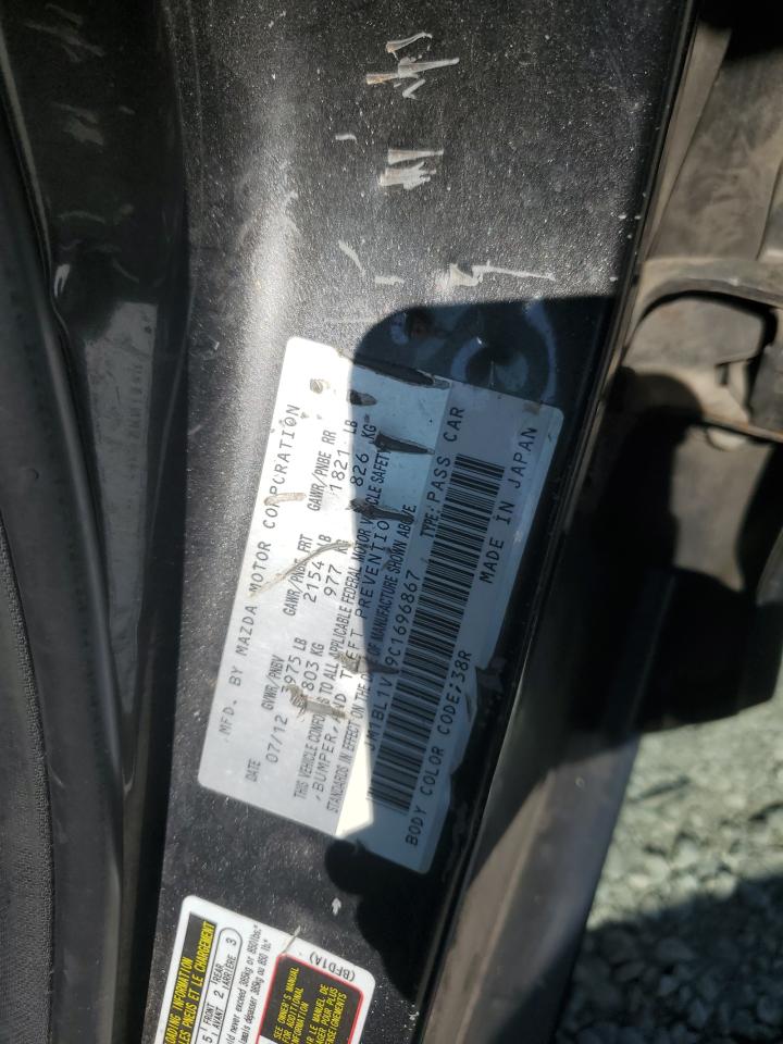 2012 Mazda 3 I VIN: JM1BL1V79C1696867 Lot: 65064675