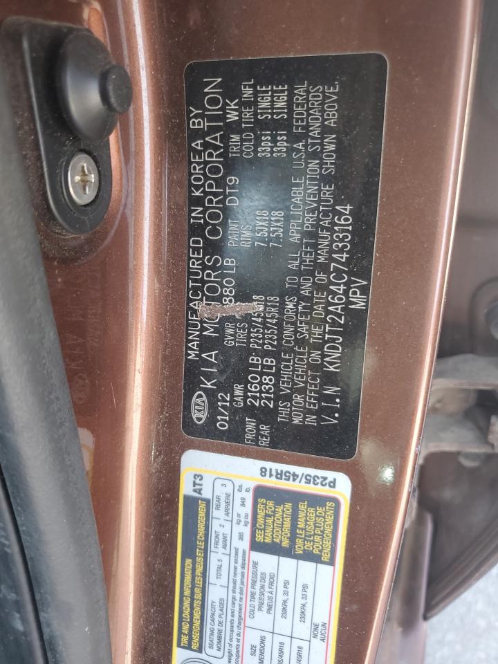 2012 Kia Soul + VIN: KNDJT2A64C7433164 Lot: 65215935