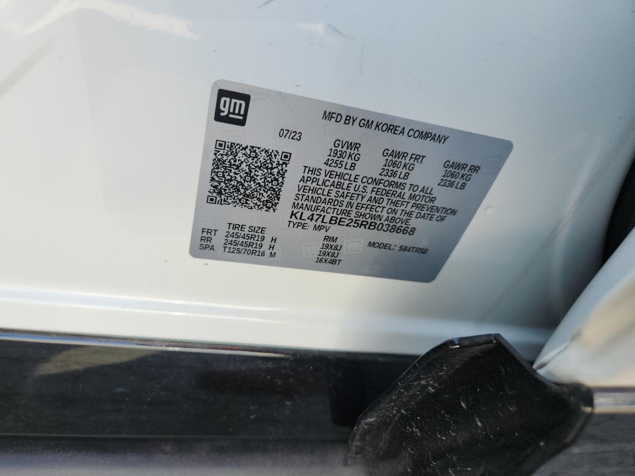 2024 Buick Envista Sport Touring VIN: KL47LBE25RB038668 Lot: 64674735