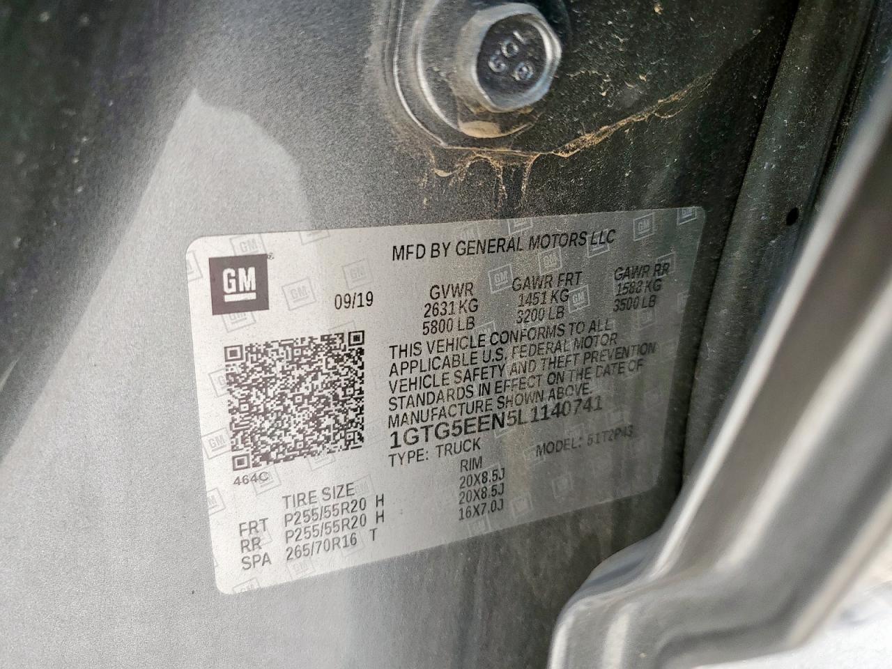 2020 GMC Canyon Denali VIN: 1GTG5EEN5L1140741 Lot: 64516005