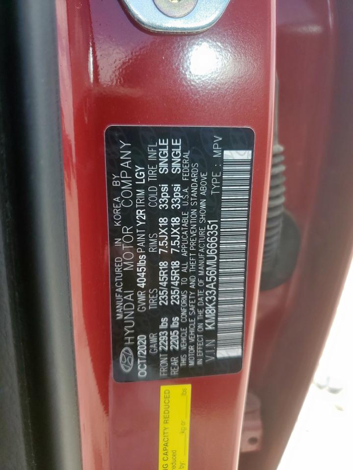 2021 Hyundai Kona Limited VIN: KM8K33A56MU666351 Lot: 65194965