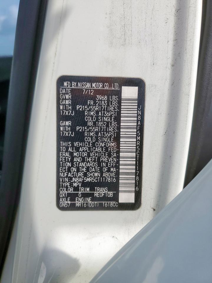 2012 Nissan Juke S VIN: JN8AF5MR5CT117816 Lot: 64885585