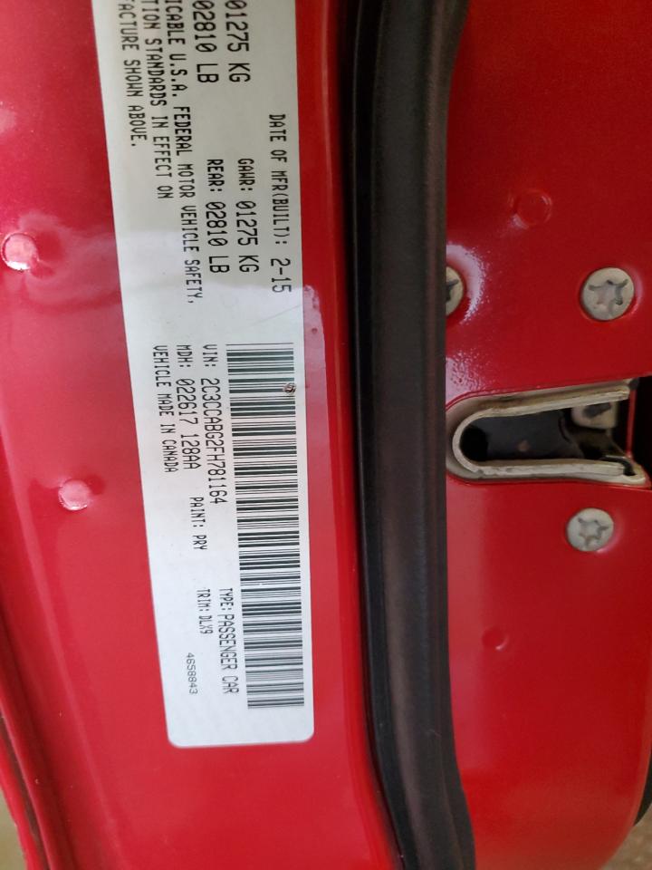 2015 Chrysler 300 S VIN: 2C3CCABG2FH781164 Lot: 65062675