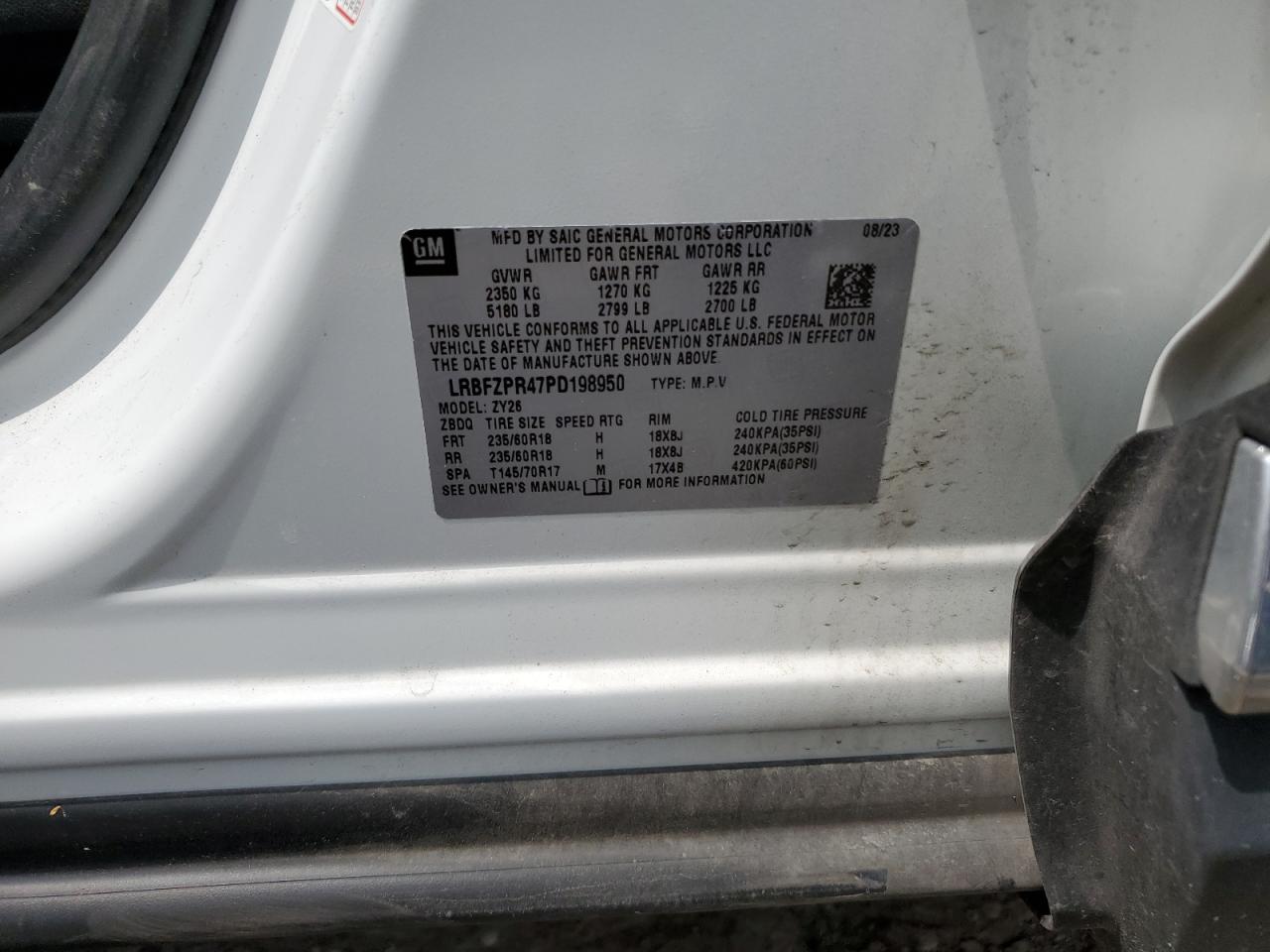 2023 Buick Envision Essence VIN: LRBFZPR47PD198950 Lot: 64245505