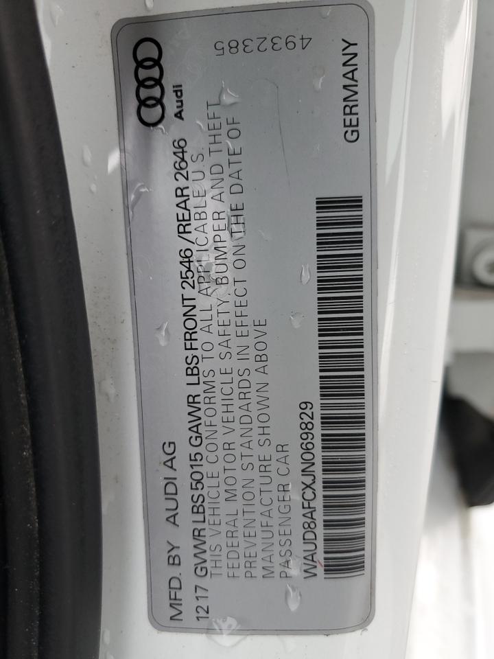 2018 Audi A6 Premium Plus VIN: WAUD8AFCXJN069829 Lot: 64255505