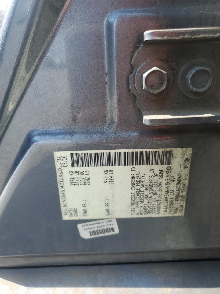 2010 Nissan Altima Base VIN: 1N4AL2AP3AN493590 Lot: 64183795