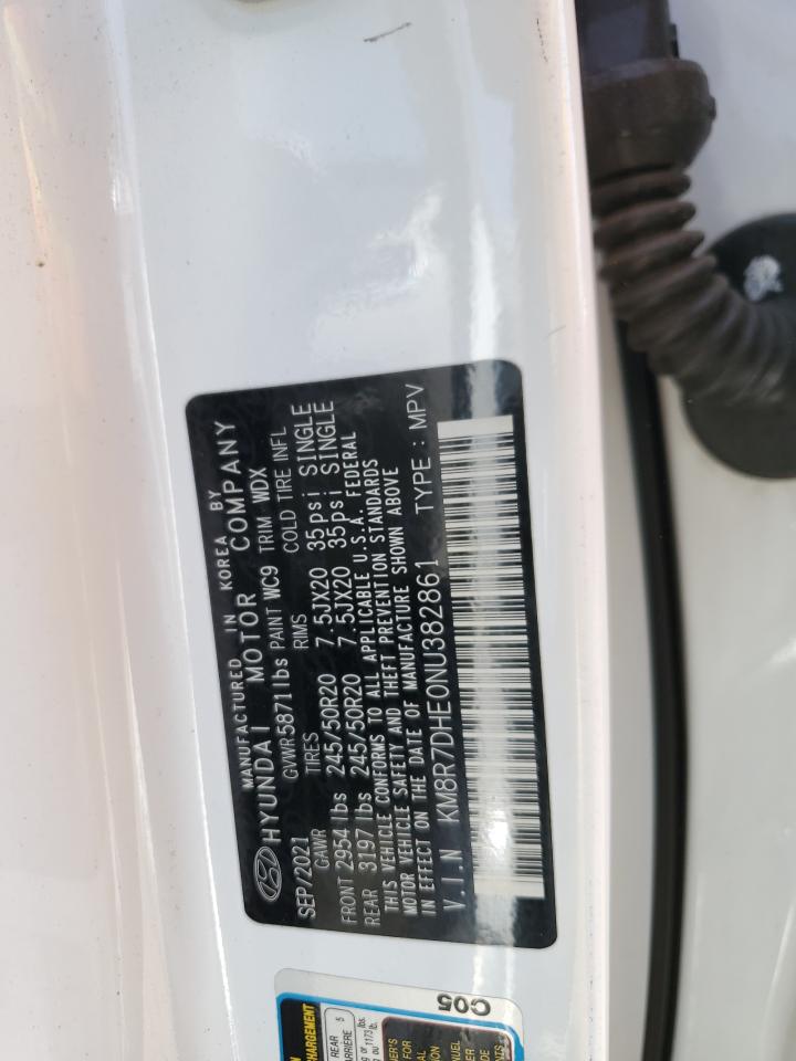 2022 Hyundai Palisade Calligraphy VIN: KM8R7DHE0NU382861 Lot: 64500385