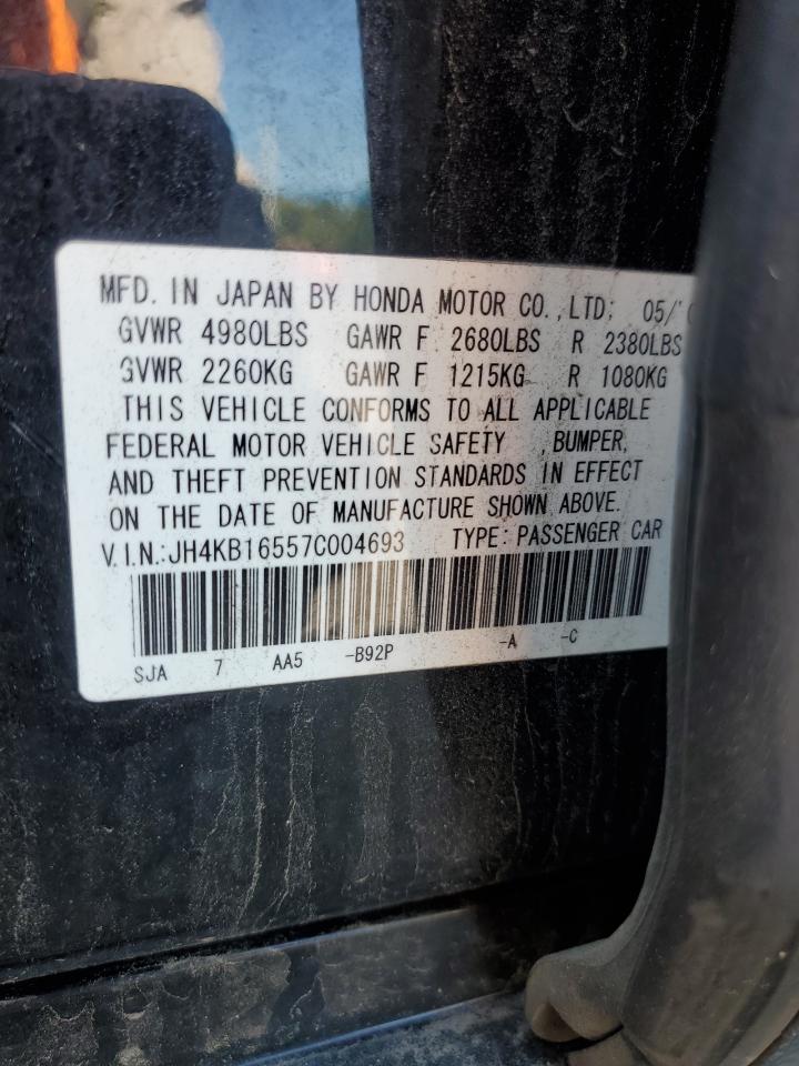 jh4kb16557c004693 JH4KB16557C004693 2007 Acura Rl