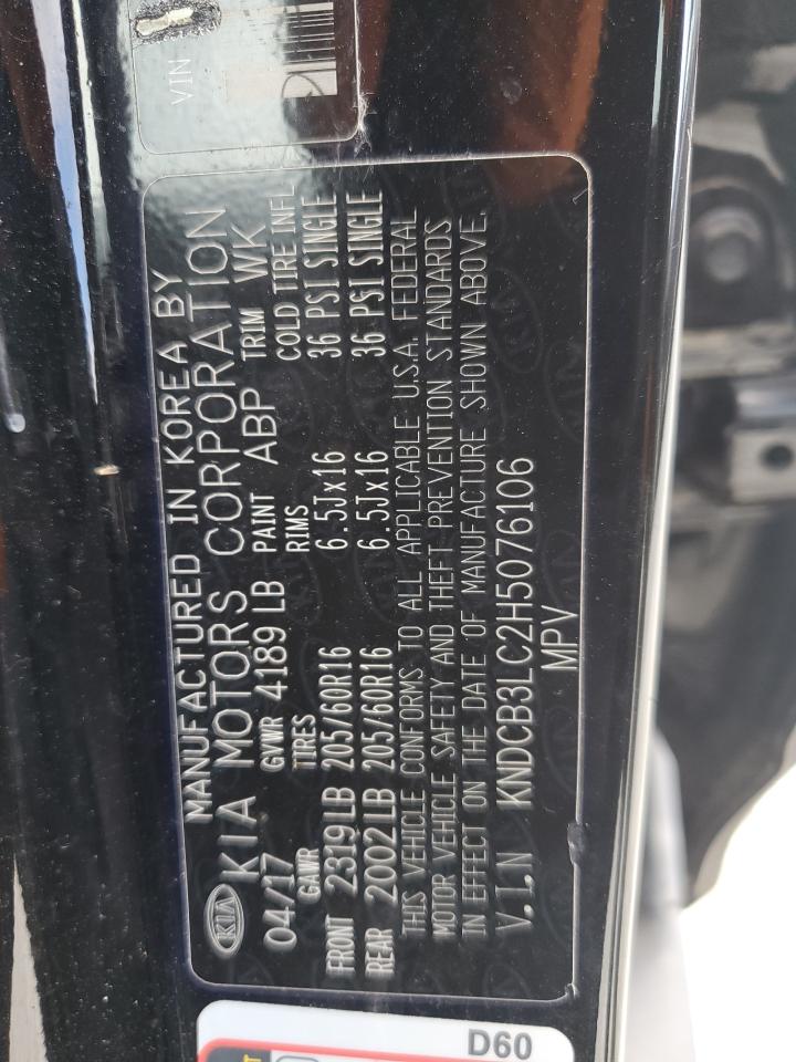 2017 Kia Niro Fe VIN: KNDCB3LC2H5076106 Lot: 65446165