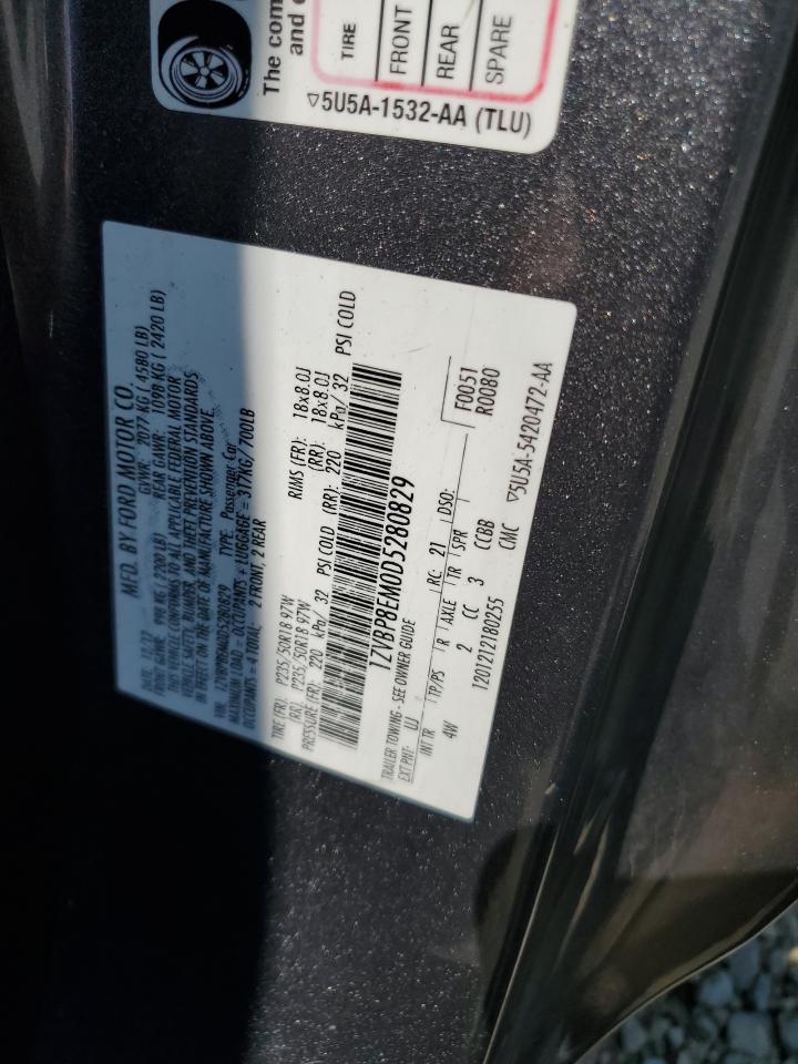 2013 Ford Mustang VIN: 1ZVBP8EM0D5280829 Lot: 63987225