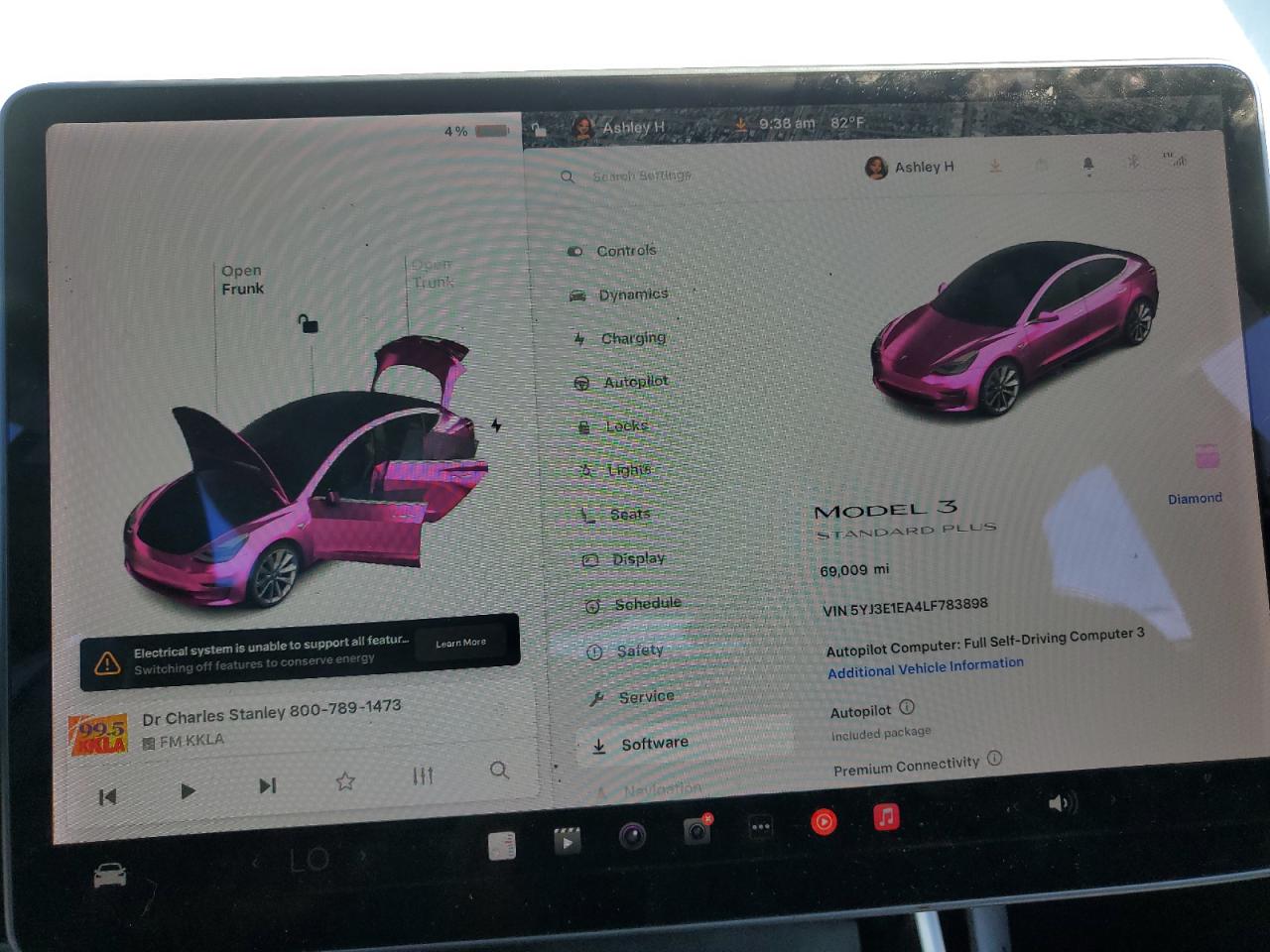 2020 Tesla Model 3 VIN: 5YJ3E1EA4LF783898 Lot: 64225375
