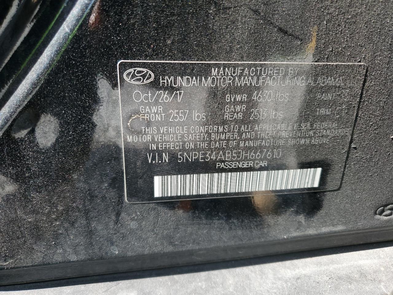 2018 Hyundai Sonata Sport VIN: 5NPE34AB5JH667610 Lot: 64395315