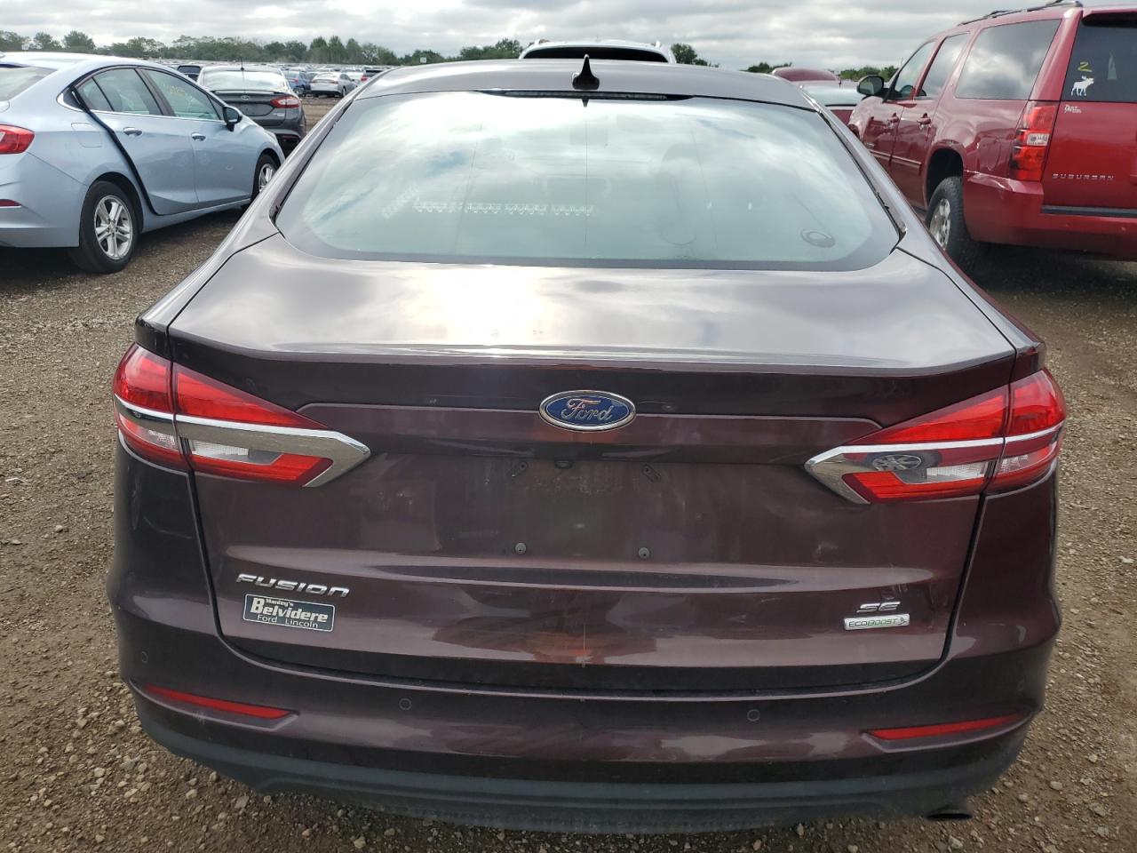 2019 Ford Fusion Se VIN: 3FA6P0HD6KR195382 Lot: 64417545