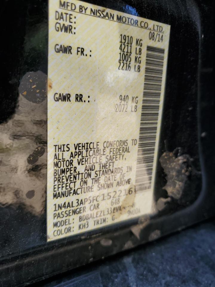 1n4al3ap5fc152216 1N4AL3AP5FC152216 2015 Nissan Altima 2.5